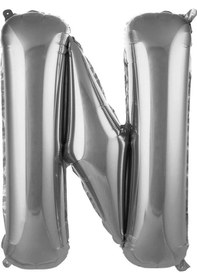 Resim 34" Folyo Harf 76cm "n" Silver / Gümüş Gümüş 