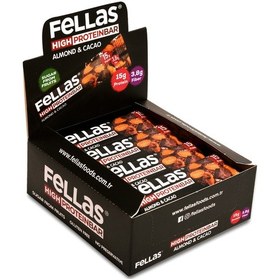 Resim Fellas Yüksek Protein Bar - Bademli 45g x 12 Adet 