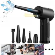 Resim Mini Kablosuz Elektrikli Basınçlı Hava Toz Alma Cihazı Klavye D Siyah, 