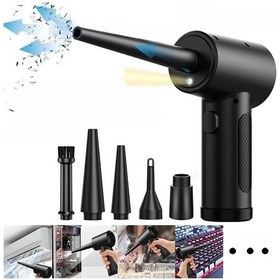 Resim Mini Kablosuz Elektrikli Basınçlı Hava Toz Alma Cihazı Klavye D Siyah, 