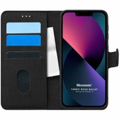 Resim Microsonic iPhone Uyumlu 13 Kılıf Fabric Book Wallet 