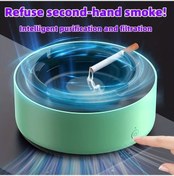 Resim Chuangyinshop 1pc 360 Derece Rüzgar Enerjili Hava Temizleme Yeşil Kül Tablası Ev Ofis 