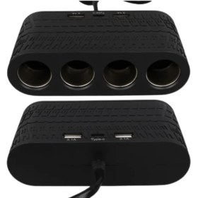 Resim Rivera Tech Rvrtch Araç Çakmak Çoklayıcı USB ve Type C Destekli Güçlü ve Güvenli Kullanım 