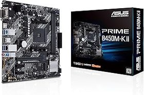 Resim ASUS Prime B450M-K II AMD B450 Am4 DDR4 4400 Hdmı Dvı Vga M2 Usb3.2 mATX bios Flashback Anakart 