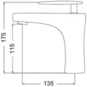 Resim Gms Vera Mix Sıcak Soğuk Çift Su Girişli Lavabo Bataryası Vra100 