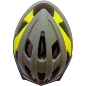 Resim Bisiklet Kask Vernıon Füme Lime Flaşörlü Beden L 57-62 Bisiklet Koruyucu Kask 