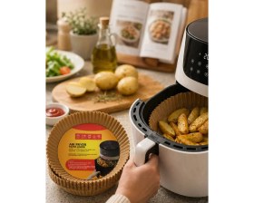 Resim Airfryer Pişirme Kağıdı 100 Lü Yapışmaz Yağ Geçirmez Kağıt Nemere 