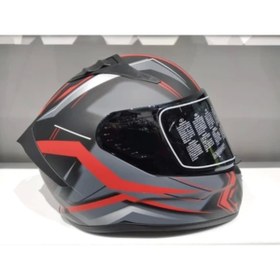 Resim Genel Markalar MTS Kask Mts Pro 801 Twılgh Güneş Gözlüklü Mat Gri/kırmızı 