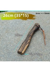 Resim Monyee 26 Cm Deri İpli Ahşap Bıçak Sapı - Kaliteli Çam Ağacı, Dayanıklı, Konforlu Tutuş, Hassas İşler İçin Uyumlu 