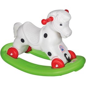 Resim Tekerelekli ve Sallanan Oyuncak At Pegasus 