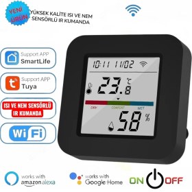 Resim Tuya Akıllı Kumanda 3 In 1 Sıcaklık ve Nem Göztergeli 