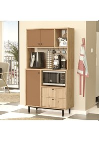Resim Lounge Kahve Köşesi Çok Amaçlı Dolap Mutfak Dolabı Sepet-kiremit 