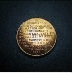 Resim Escoines Koleksiyon Almanya, Ziraat Mühendisi Albrecht Daniel Thaer Hatıra Madalya 36gram 42mm Nadir 