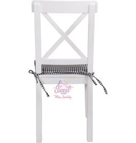 Resim 2 Adet Ahşap Arin Sandalye Beyaz Sökülebilir Oturum 