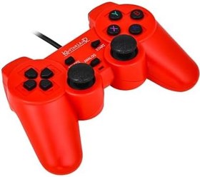 Resim Kontorland Kablolu PC Gamepad – D-Input & X-Input Destekli Çift Titreşimli USB Oyun Kolu (Kırmızı) 