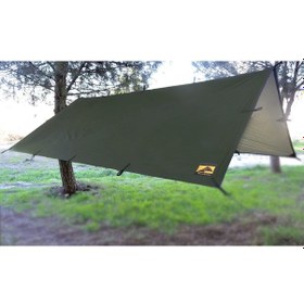 Resim Bushlove Bushcraft Premium 4 Mevsim Tarp Tente 3m 3m Haki 