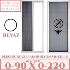 Resim Plise Akordiyon Sineklik En:0-90 X Boy:0-220 Tüm Kapı Çeşitleri 