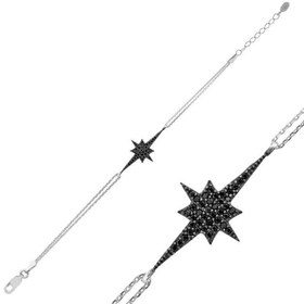 Resim Silver Black Polar Star Women's Bracelet 