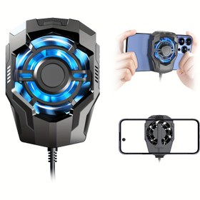 Resim Taşınabilir F18 Güçlü Rüzgar Soğutma Fanı, USB Güçlü Oyun Cep Telefonu Radyatörü, ABS Malzeme, Sessiz Çalışma, Gelişmiş Oyun Deneyimi, Elektronik Bileşenli Hava Soğutmalı Mobil Telefon Soğutucu 
