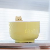 Resim Kedi Çalar Saat Led Yatak Odası Gece Işığı Bej Bej 