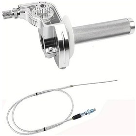 Resim Motion003 22mm Cnc Alüminyum Hızlı Çıkışlı Atv Gaz Tutacağı Silvery 110-250cc 
