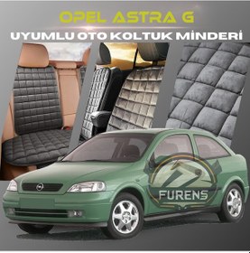 Resim Opel Astra G Antrasit Tay Tüyü Cepli & Terletmez Sırtlı Oto Koltuk Minder Seti - Koruma Kılıfı Ön & Arka Set 