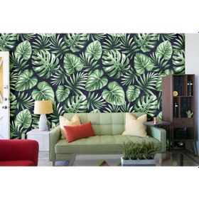 Resim Tropikal Yapraklar Duvar Kağıdı (361175523) 