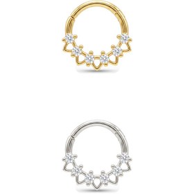 Resim Aura Petite Tiara Daith Halka Piercing - Gold 