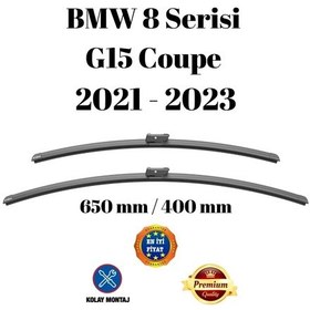 Resim Bmw 8 Serisi G15 Coupe 2021 2022 2023 Uyumlu Ön Cam Silecek Süpürgesi Takımı 650/400mm Silbak Sb2616c 