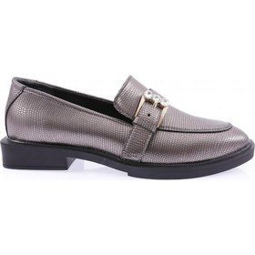 Resim Dgn 217-22k Kadin Ön Kemer Tokali Oxford Ayakkabi 217-1986-R11414 Platin 