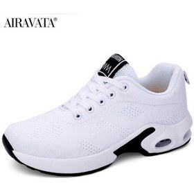 Resim Pembe Kadın Spor Ayakkabı Koşu Ayakkabıları Tenis Açık Hava Yastığı Örgü Eğitmen Nefes Spor Ayakkabı Pembe 