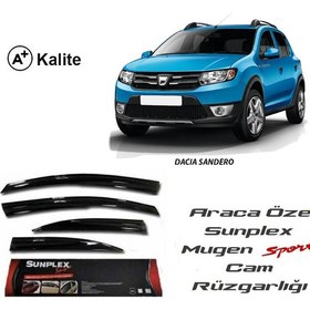 Resim Dacia Sandero Sunplex Mugen Tip 4'Lü Cam Rüzgarlığı 