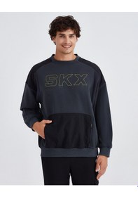 Resim Skechers M Lw Fleece Crew Neck Sweatshirt Erkek Dark Gray Sweatshirt S232277-040 