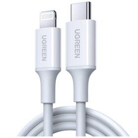 Resim Ugreen 60749 Type-C to Lightning 3A PD MFi Sertifikalı Hızlı Şarj Kablosu 2 Metre Beyaz 
