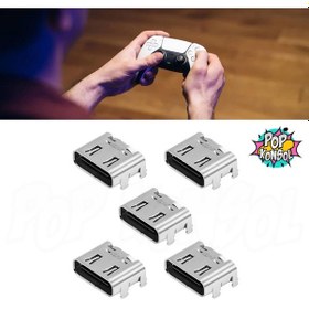 Resim Ps5 Type-c Şarj Soketi Playstation 5 Dualsense Kol Yedek Parça 5 Adet Açık Gri 