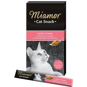 Resim Miamor Cream Somonlu Yetişkin Kedi Ödülü 6 x 15 G 