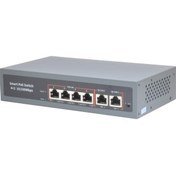 Resim İss-1006P 4 Port Poe+ 10-100 Mbps 2 Port 10-100 Uplink Switch Hub 78W İsee