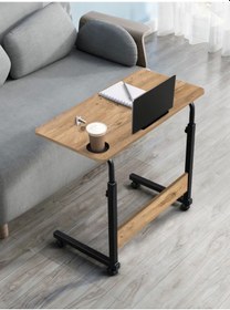 Resim Bambu Laptop Ve Tablet Sehpası Çalışma Masası - Atlantik Çam 70x40 Tekerlekli Atlantik Çam 