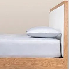 Resim %100 Pamuk Saten Lastikli Çarşaf Seti 160x200 Cm Mavi - Lia Serisi 