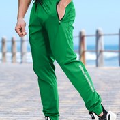 Resim Erkekler için Fermuarlı Cepli ve Harf Baskılı Atletik Jogger Pantolonlar - Yoga, Bisiklet, Dış Mekan Sporları İçin Her Mevsim Rahat Gym Koşu Antrenman Pantolonları - Erkekler & Gençler için Düzenli Kalıp, Koşu Pantolonları 