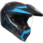 Resim Agv Ax-9 Kask Antartica Matt Black Cyan 