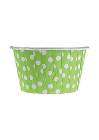 Resim Dolphin Muffin Kağıt Karton Yeşil Puantiyeli Cupcake Kek Kalıbı Kapsülü Kabı - 50 Adetlik 1 Paket 