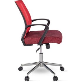 Resim Ofisbazaar Tulip Çalışma Koltuğu Sabit Kollu Yükseklik Ayarlı - Kırmızı Kırmızı 