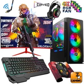 Resim Zeiron Icaris X12 Ryzen 5 3600 16GB 1tb M.2 Ssd+3tb RTX3060 12GB 23.8" 165Hz Oyuncu Masaüstü Bilgisayar 
