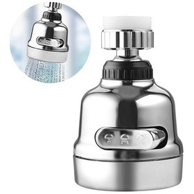 Resim Filtreli Krom 3 Fonksiyonlu Oynar Musluk Başlığı - 360 Derece Dönebilen Siyah 