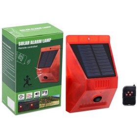 Resim UpWay Güneş Enerjili Solar Sesli Alarm Sistemi 129 dB Sesli PIR Hareket Sensörlü Kumandalı 