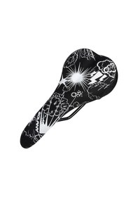 Resim Suntek Dağ Bisikleti Koltuk Değiştirme Konfor Pvc Havai-fişek Siyah 