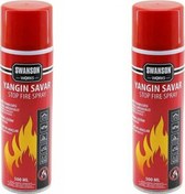 Resim 2 Adet Yangın Söndürücü - Yangın Savar Sprey 500ml + 500 Ml Ev - Ofis - Oto Araç Ateş Boğucu Köpü 