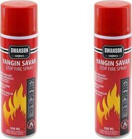 Resim 2 Adet Yangın Söndürücü - Yangın Savar Sprey 500ml + 500 Ml Ev - Ofis - Oto Araç Ateş Boğucu Köpü 