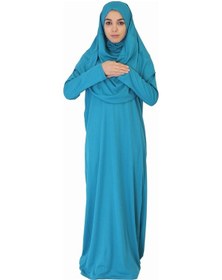 Resim Zehranaz Namaz Elbisesi Turkuaz Fermuarsız Namaz Elbisesi Turkuaz 